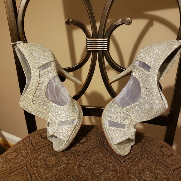 Silver Rhinestone Heels - Picture 4 of 7